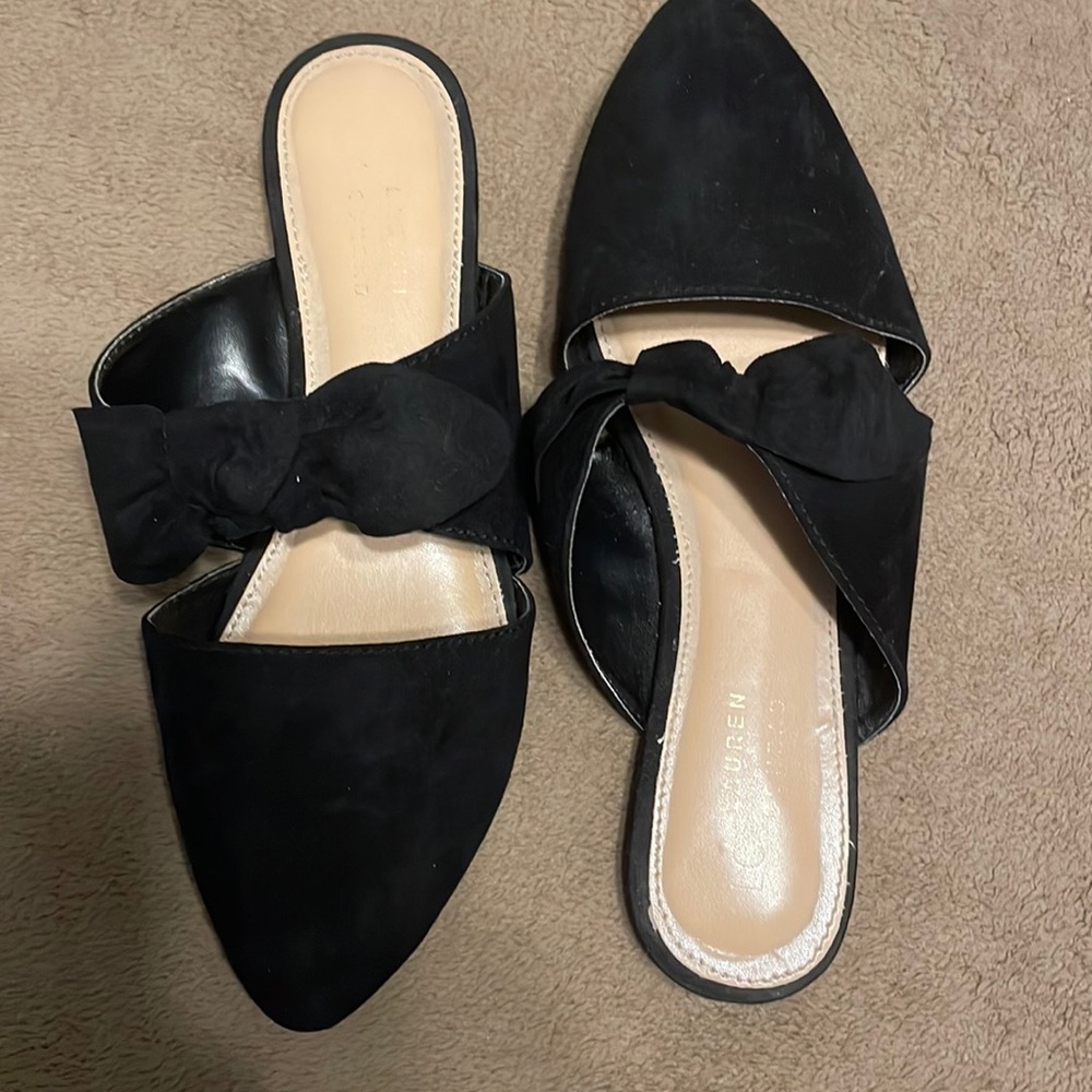 Lauren Conrad black slip on shoes